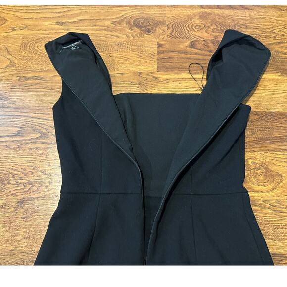 French Connection Whisper Ruth Square Neck Mini Dress – Black – Sz 4 Minimalist - Picture 5 of 9